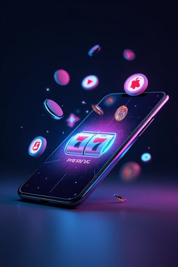 Smartphone com app de casino