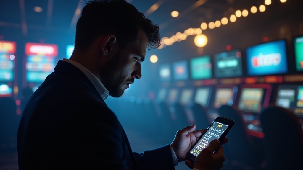 Pessoa a verificar um código de bónus sem depósito num telemóvel